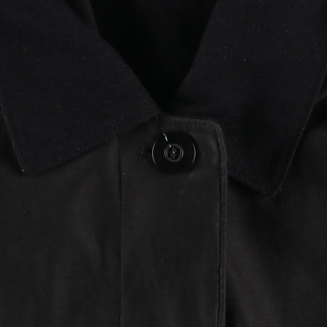 London Fog Hooded Balmacaan Coat, Women's, Size S polyester black type Vintage Second Hand