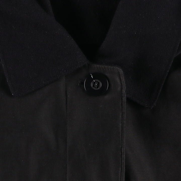 London Fog Hooded Balmacaan Coat, Women's, Size S polyester black type Vintage Second Hand