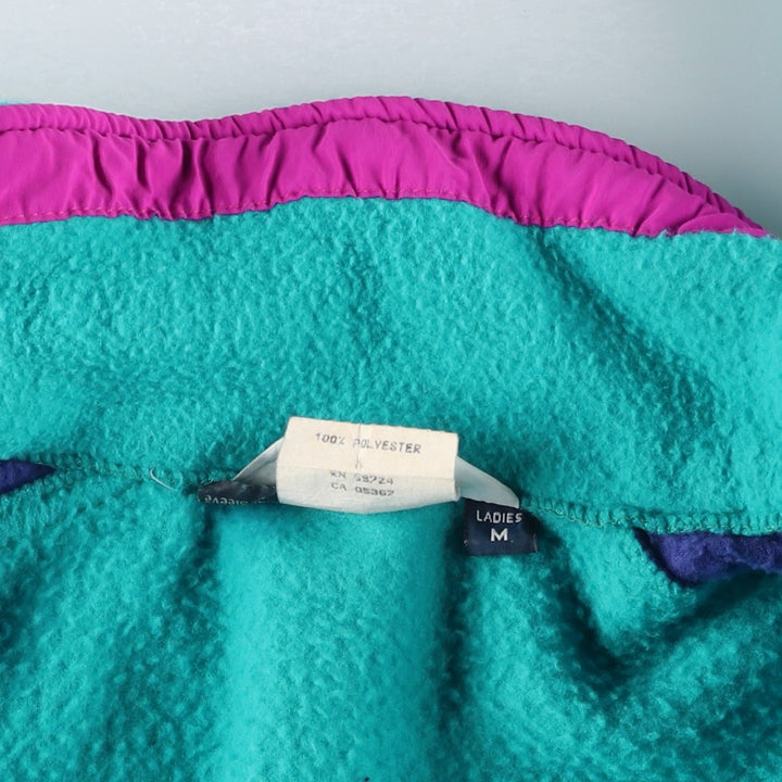 90'S Columbia White Tag Fleece Jacket, Made in USA, Women's Size Medium, Vintage polyester turquoise blue Vintage Second Hand