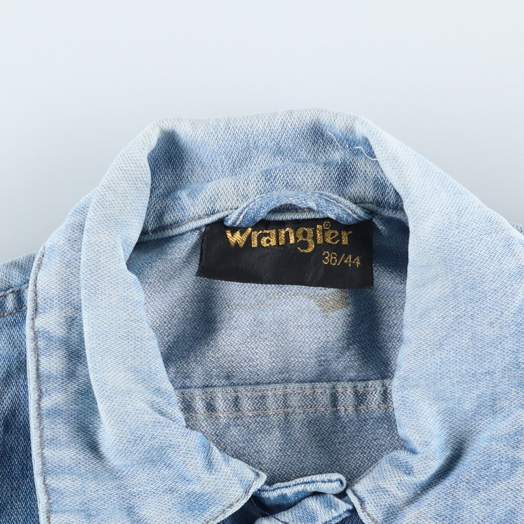 Vintage 1980'S Wrangler denim jacket, size XS, men's cotton blue type Vintage Second Hand