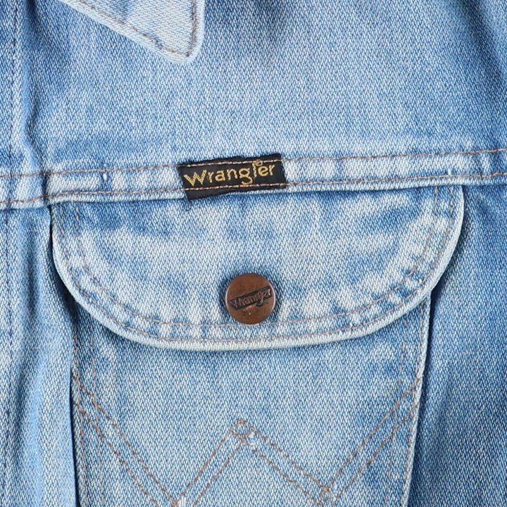Vintage 1980'S Wrangler denim jacket, size XS, men's cotton blue type Vintage Second Hand