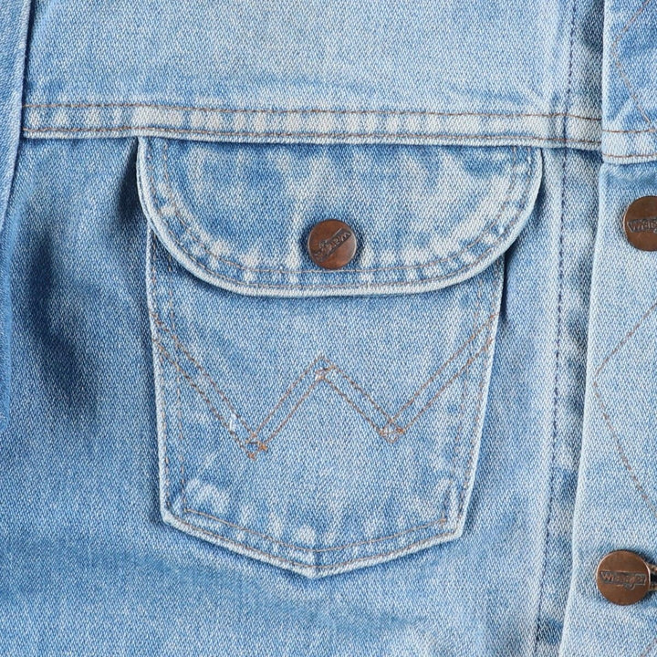 Vintage 1980'S Wrangler denim jacket, size XS, men's cotton blue type Vintage Second Hand