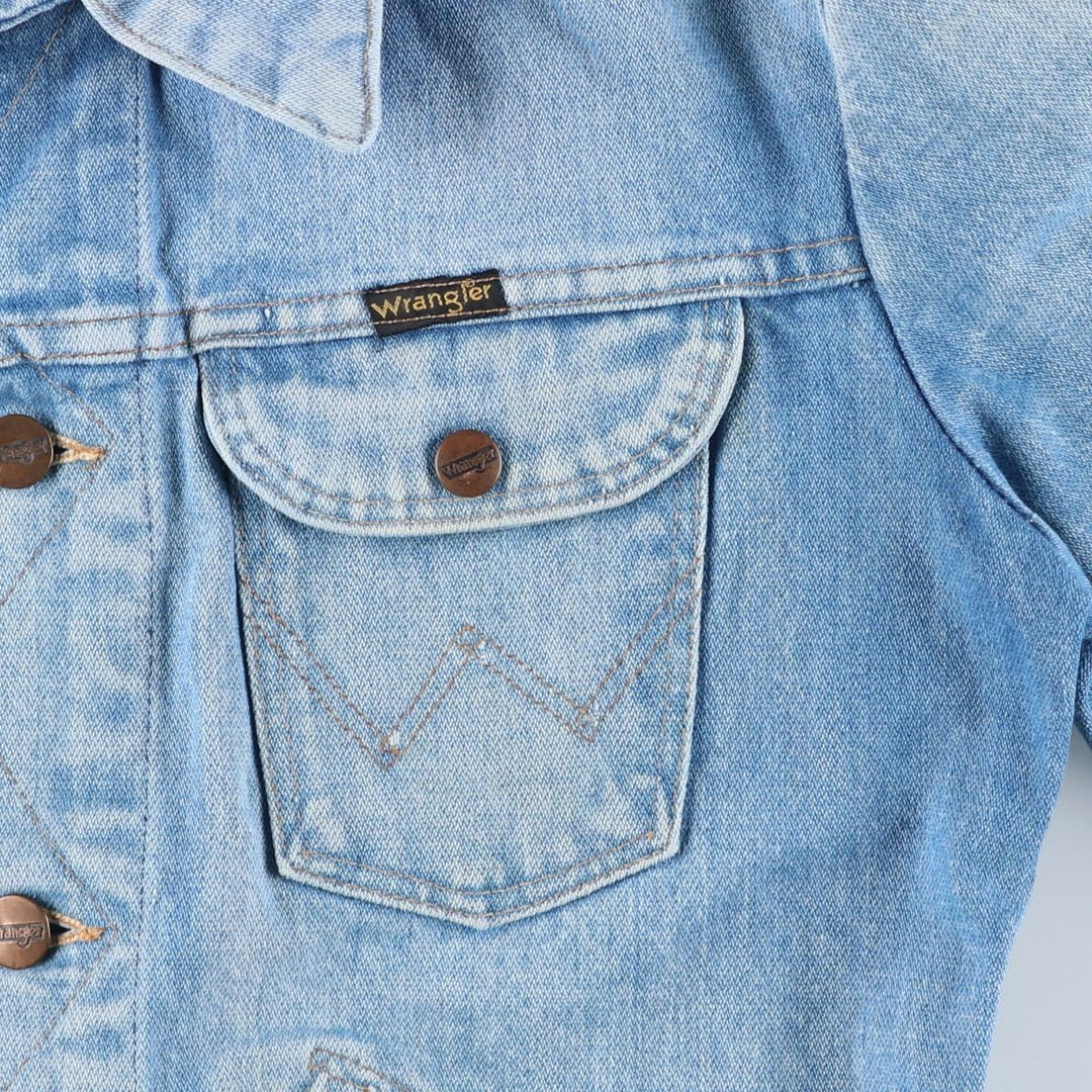 Vintage 1980'S Wrangler denim jacket, size XS, men's cotton blue type Vintage Second Hand