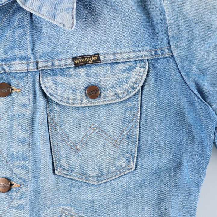 Vintage 1980'S Wrangler denim jacket, size XS, men's cotton blue type Vintage Second Hand