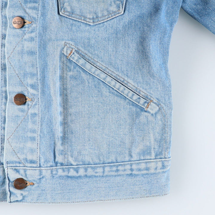 Vintage 1980'S Wrangler denim jacket, size XS, men's cotton blue type Vintage Second Hand