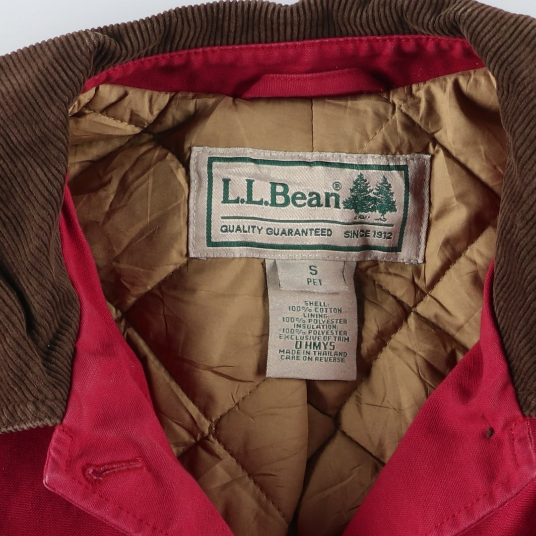 Vintage LLBean Women's Padded Duck Hunting Jacket (Size Small) from the 1990'S to 2000s cotton red type Vintage Second Hand