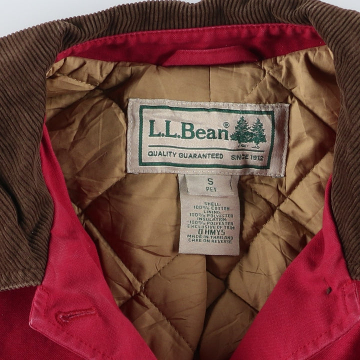Vintage LLBean Women's Padded Duck Hunting Jacket (Size Small) from the 1990'S to 2000s cotton red type Vintage Second Hand