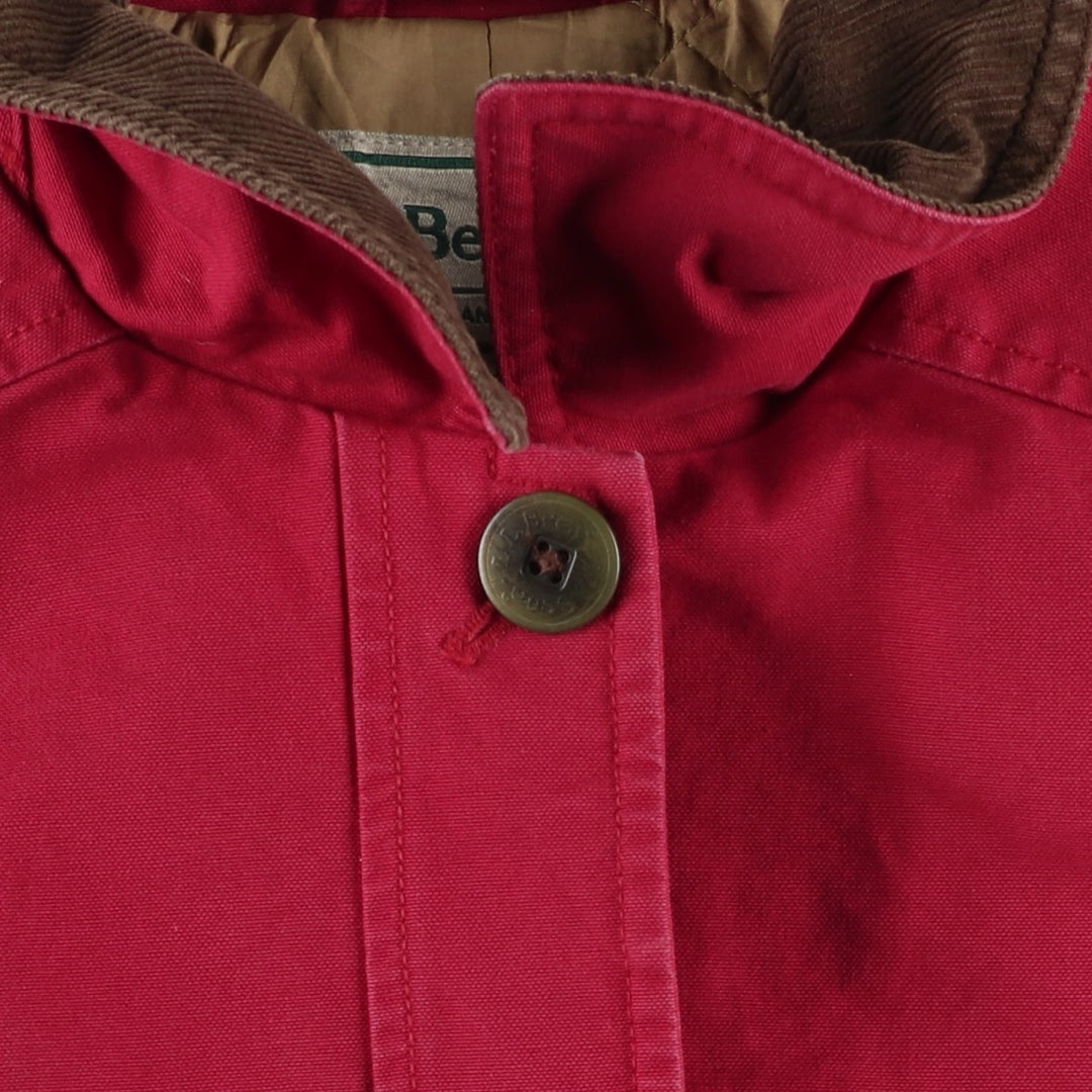 Vintage LLBean Women's Padded Duck Hunting Jacket (Size Small) from the 1990'S to 2000s cotton red type Vintage Second Hand