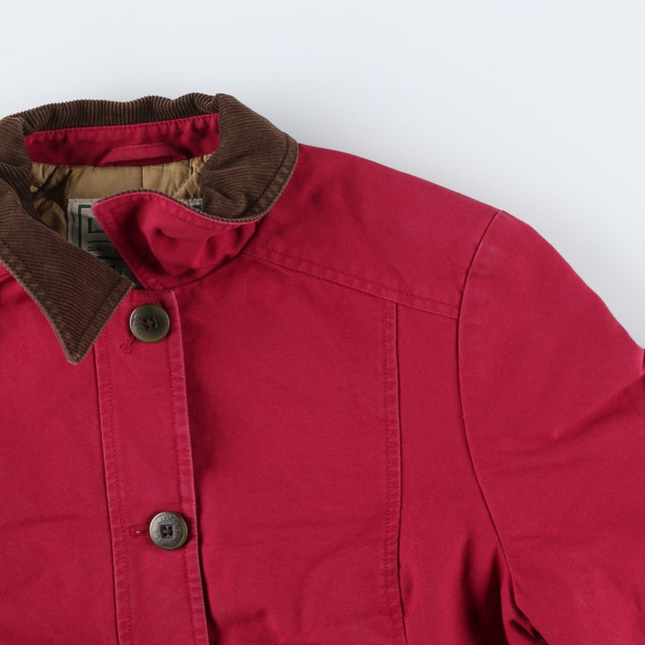 Vintage LLBean Women's Padded Duck Hunting Jacket (Size Small) from the 1990'S to 2000s cotton red type Vintage Second Hand