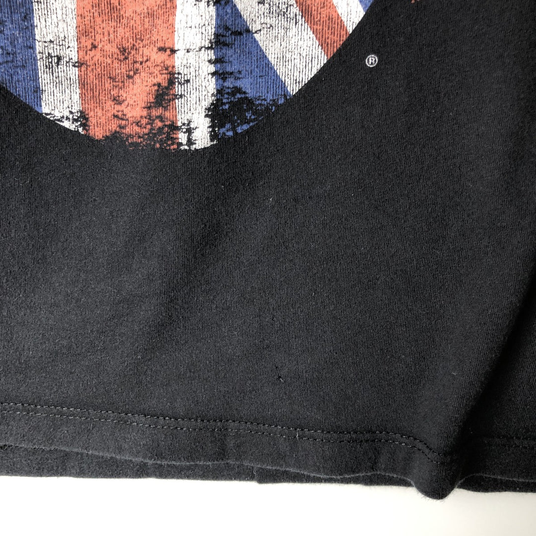 THE ROLLING STONES band T-shirt, women's size S cotton black type Vintage Second Hand