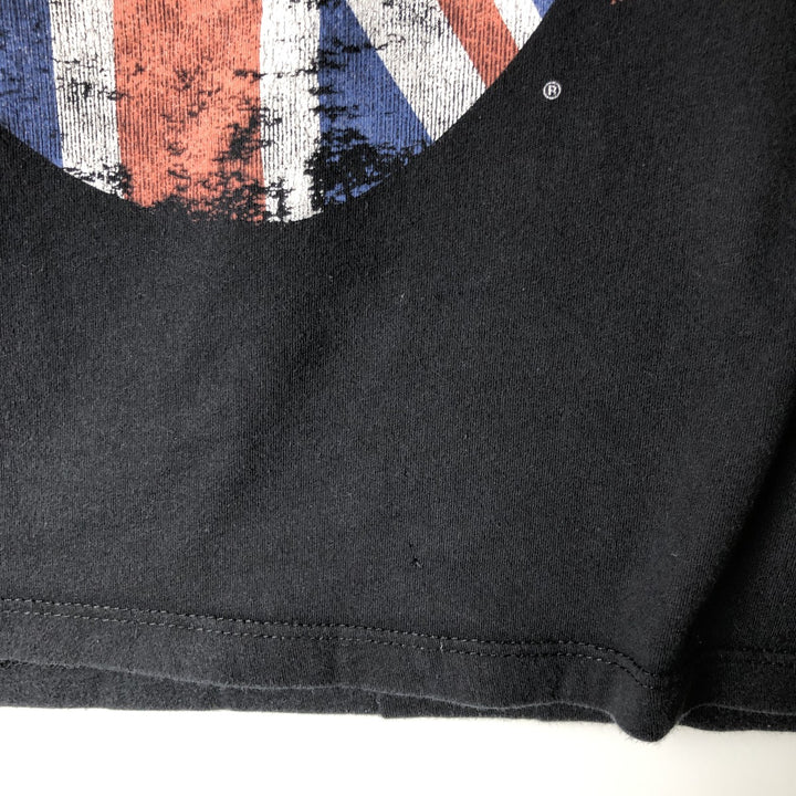 THE ROLLING STONES band T-shirt, women's size S cotton black type Vintage Second Hand