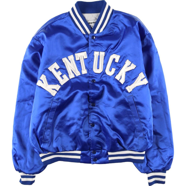 Vintage 1980'S Swingster Padded Varsity Jacket, Made in USA, Men's XL unclear blue type Vintage Second Hand