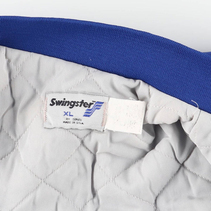 Vintage 1980'S Swingster Padded Varsity Jacket, Made in USA, Men's XL unclear blue type Vintage Second Hand