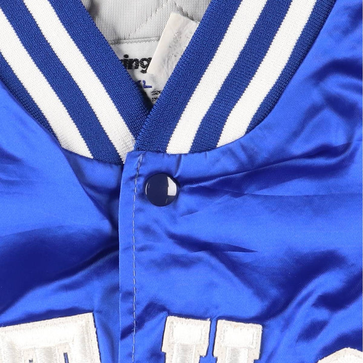 Vintage 1980'S Swingster Padded Varsity Jacket, Made in USA, Men's XL unclear blue type Vintage Second Hand