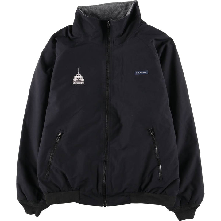 2000'S Lands' End padded puffer jacket, men's size L Nylon black type Vintage Second Hand