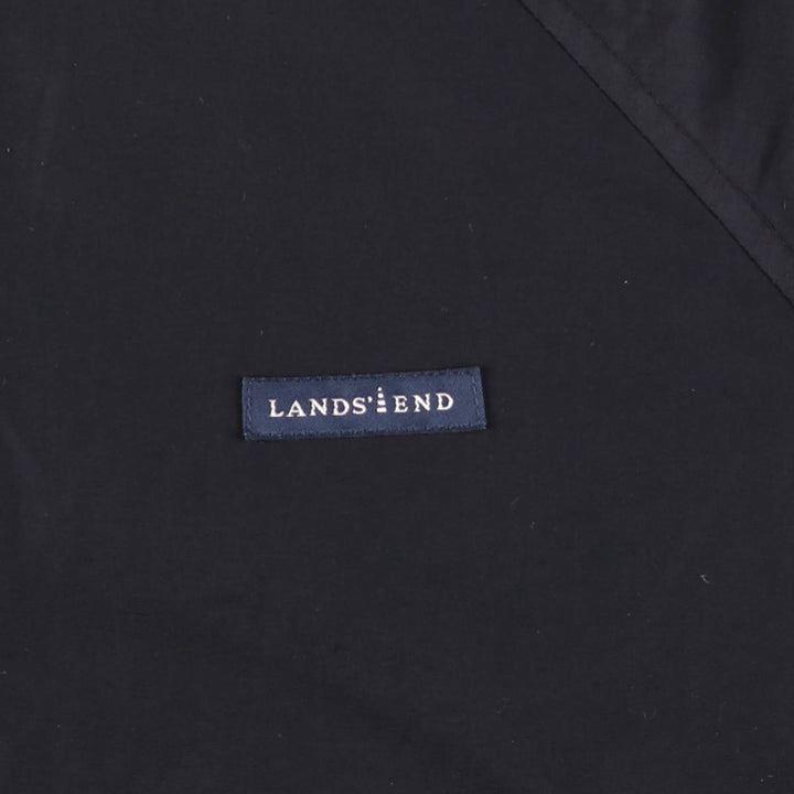 2000'S Lands' End padded puffer jacket, men's size L Nylon black type Vintage Second Hand