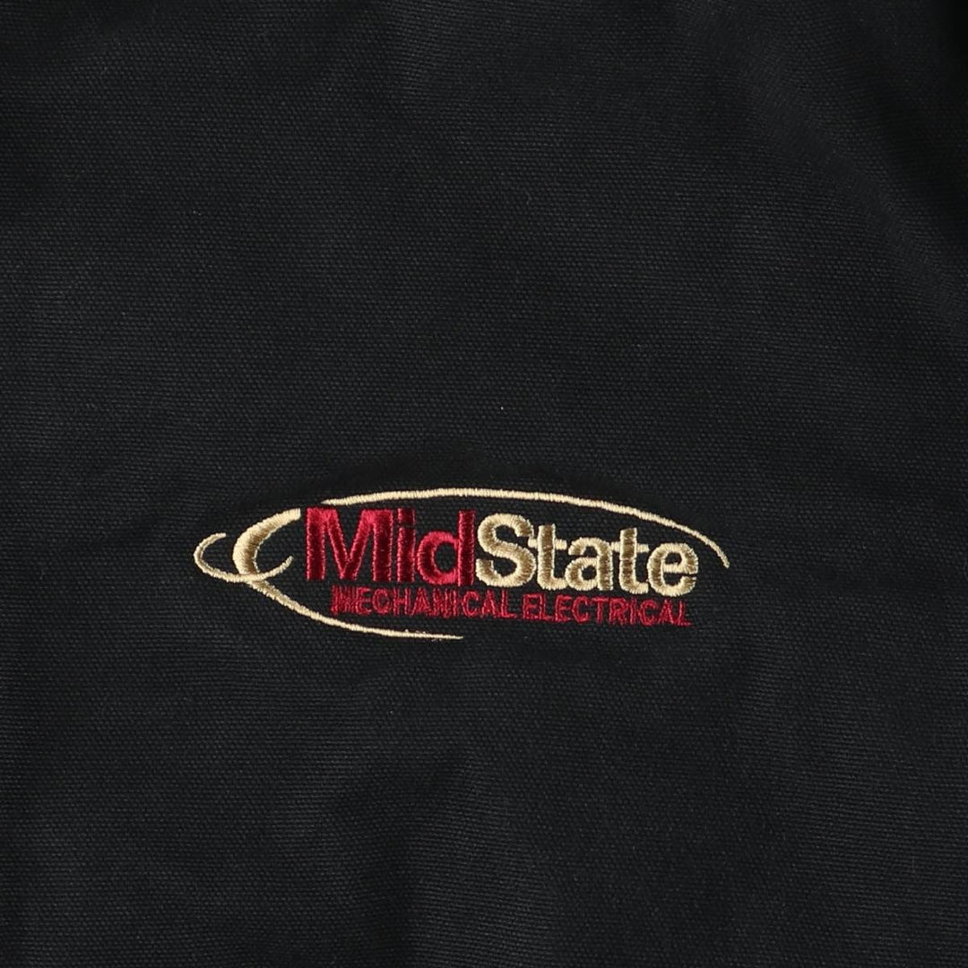 2000'S Carhartt Active Jacket, Padded Duck Full Zip Hoodie, Men's Size XL cotton black type Vintage Second Hand