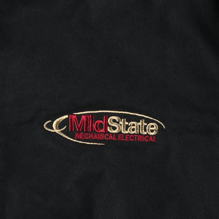 2000'S Carhartt Active Jacket, Padded Duck Full Zip Hoodie, Men's Size XL cotton black type Vintage Second Hand