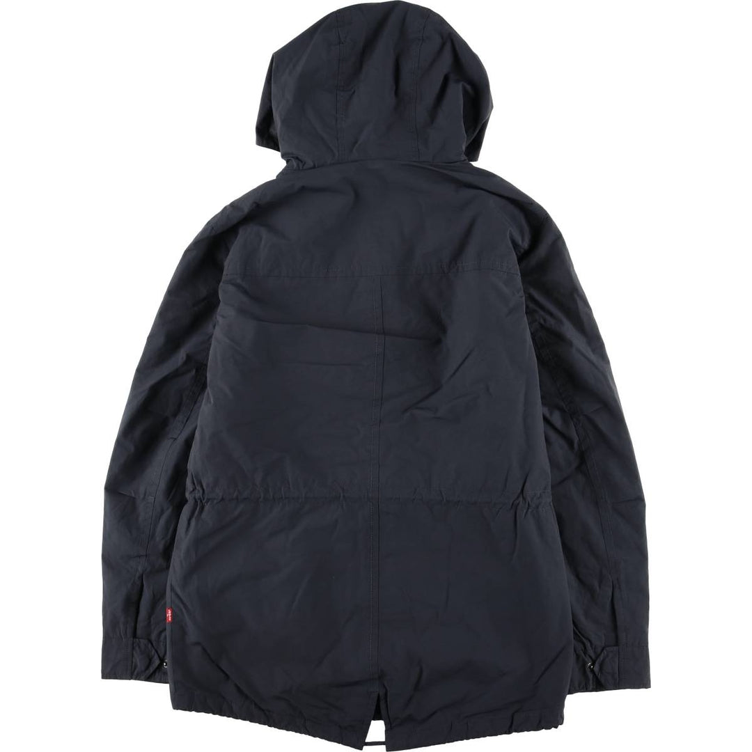 Levi's padded hoodie/puffer jacket, size M cotton navy blue type Vintage Second Hand