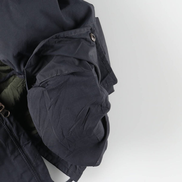 Levi's padded hoodie/puffer jacket, size M cotton navy blue type Vintage Second Hand