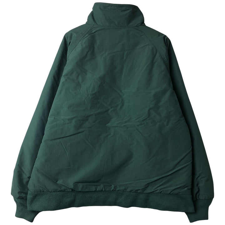 2000'S Lands' End padded puffer jacket, men's size L Nylon dark green Vintage Second Hand