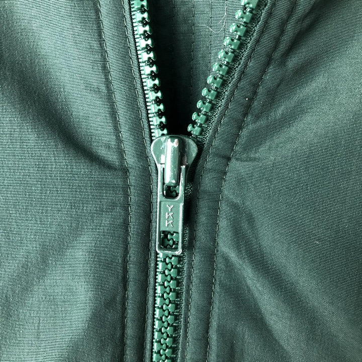 2000'S Lands' End padded puffer jacket, men's size L Nylon dark green Vintage Second Hand