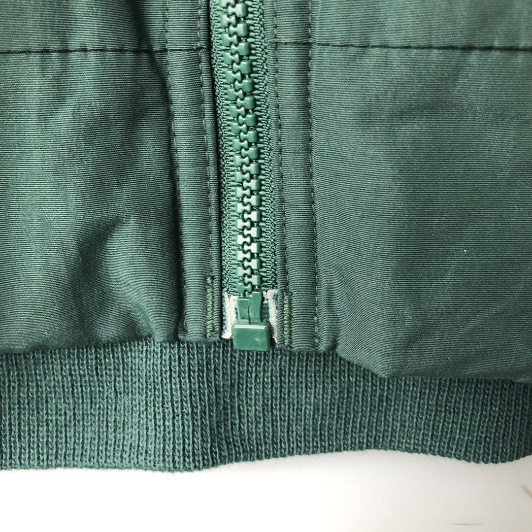 2000'S Lands' End padded puffer jacket, men's size L Nylon dark green Vintage Second Hand