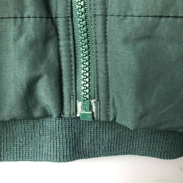 2000'S Lands' End padded puffer jacket, men's size L Nylon dark green Vintage Second Hand