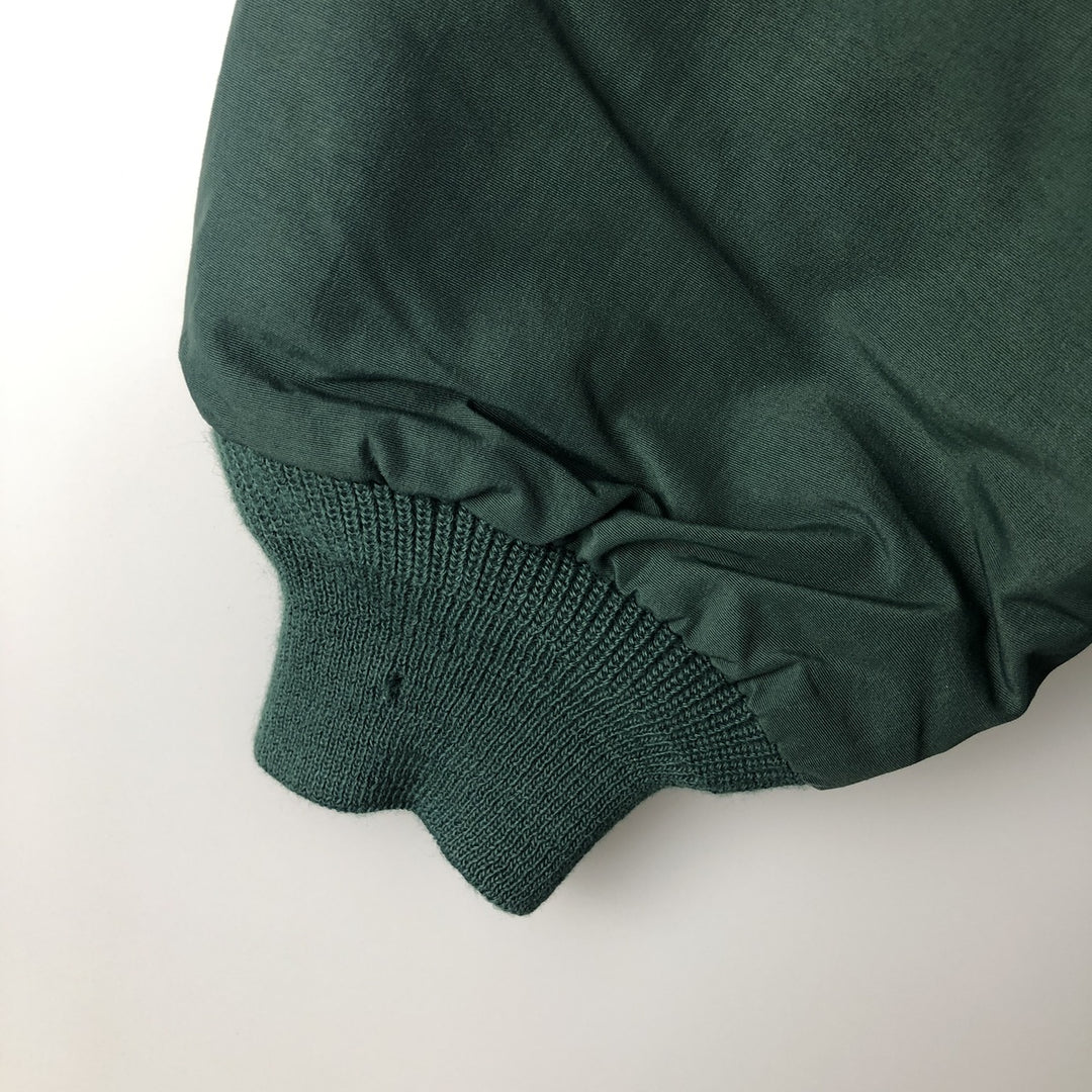 2000'S Lands' End padded puffer jacket, men's size L Nylon dark green Vintage Second Hand