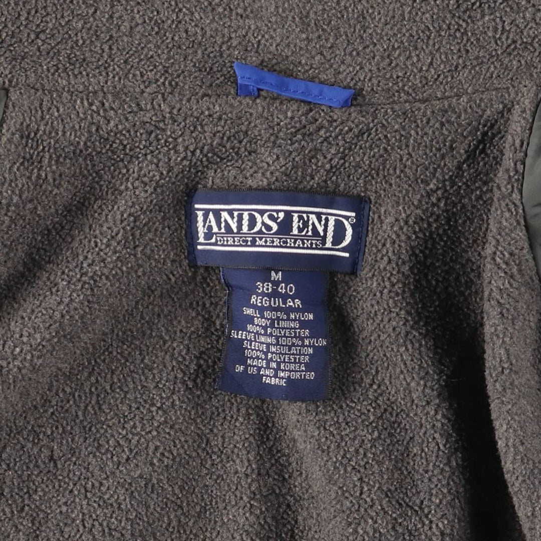 Vintage 80s-90'S Lands' End padded puffer jacket, men's size M Nylon blue type Vintage Second Hand