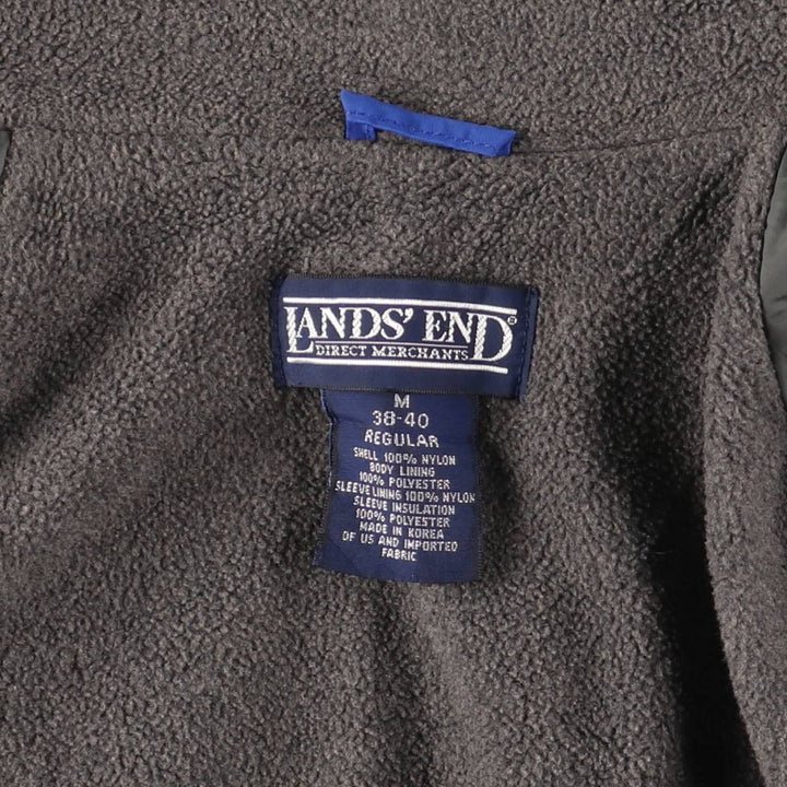 Vintage 80s-90'S Lands' End padded puffer jacket, men's size M Nylon blue type Vintage Second Hand