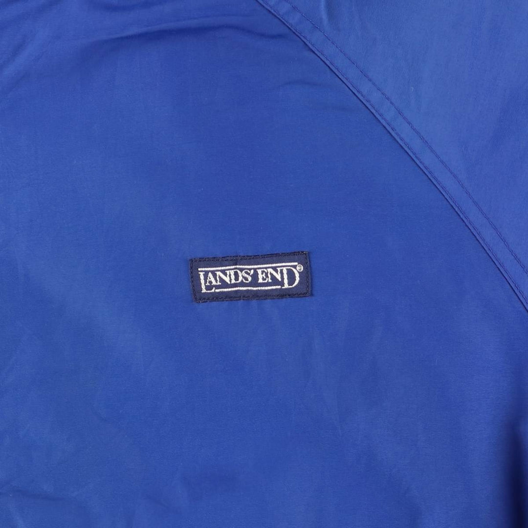 Vintage 80s-90'S Lands' End padded puffer jacket, men's size M Nylon blue type Vintage Second Hand