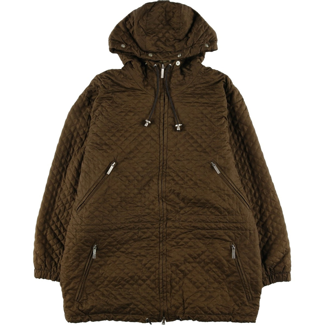 Burberry London padded hooded quilted puffer jacket, made in the USA, size M. polyester brown type Vintage Second Hand