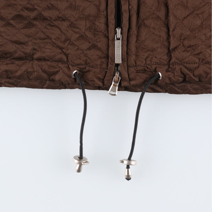 Burberry London padded hooded quilted puffer jacket, made in the USA, size M. polyester brown type Vintage Second Hand