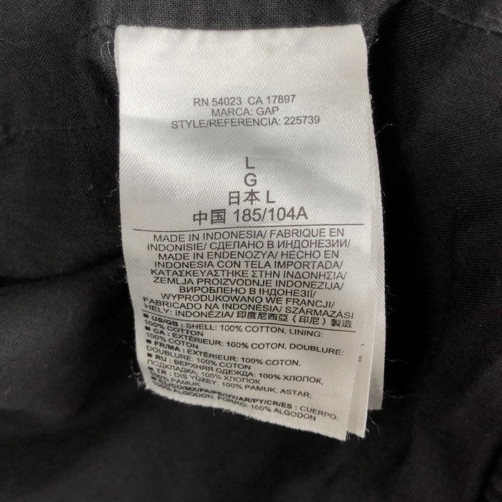 GAP cotton jacket, men's size L cotton black type Vintage Second Hand