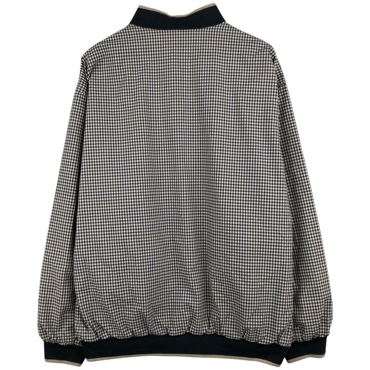 Lacoste Check Pattern Gingham Check Reversible Cotton Jacket, Men's Size XL cotton Khaki type beige Vintage Second Hand