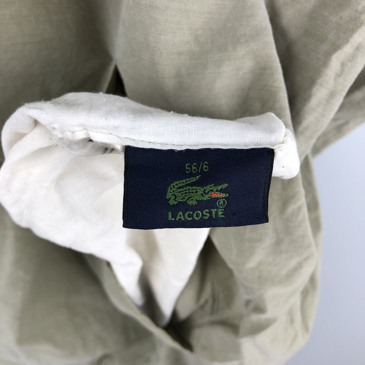 Lacoste Check Pattern Gingham Check Reversible Cotton Jacket, Men's Size XL cotton Khaki type beige Vintage Second Hand