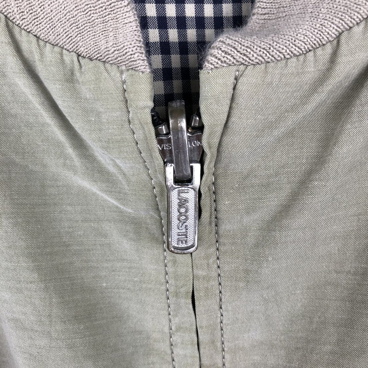 Lacoste Check Pattern Gingham Check Reversible Cotton Jacket, Men's Size XL cotton Khaki type beige Vintage Second Hand
