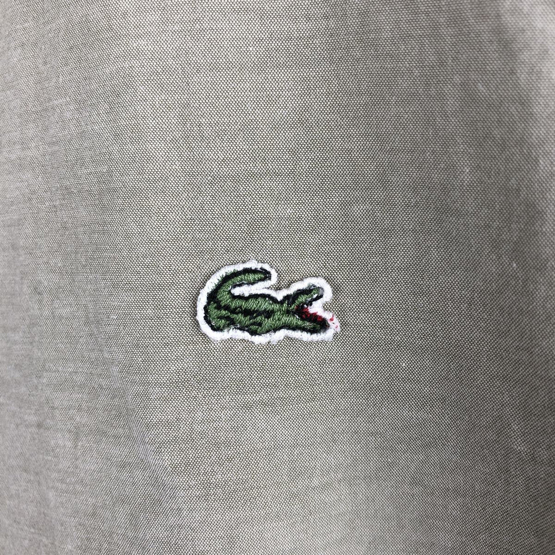 Lacoste Check Pattern Gingham Check Reversible Cotton Jacket, Men's Size XL cotton Khaki type beige Vintage Second Hand