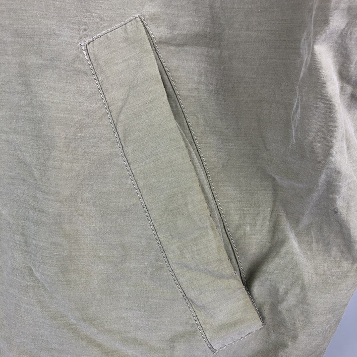 Lacoste Check Pattern Gingham Check Reversible Cotton Jacket, Men's Size XL cotton Khaki type beige Vintage Second Hand