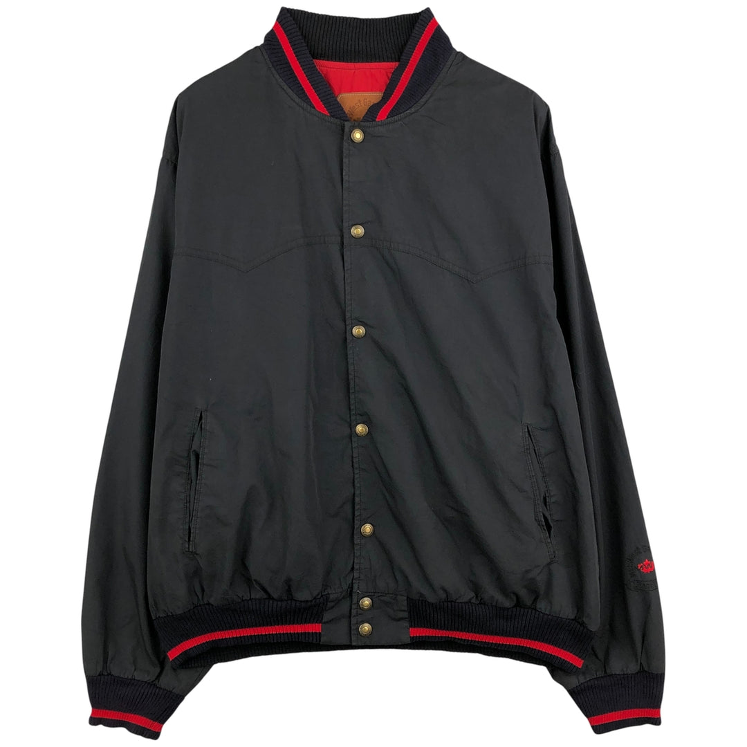 Mid-West Garment Co. Vintage Varsity Jacket, Made in Canada, Men's XL polyester black type Vintage Second Hand