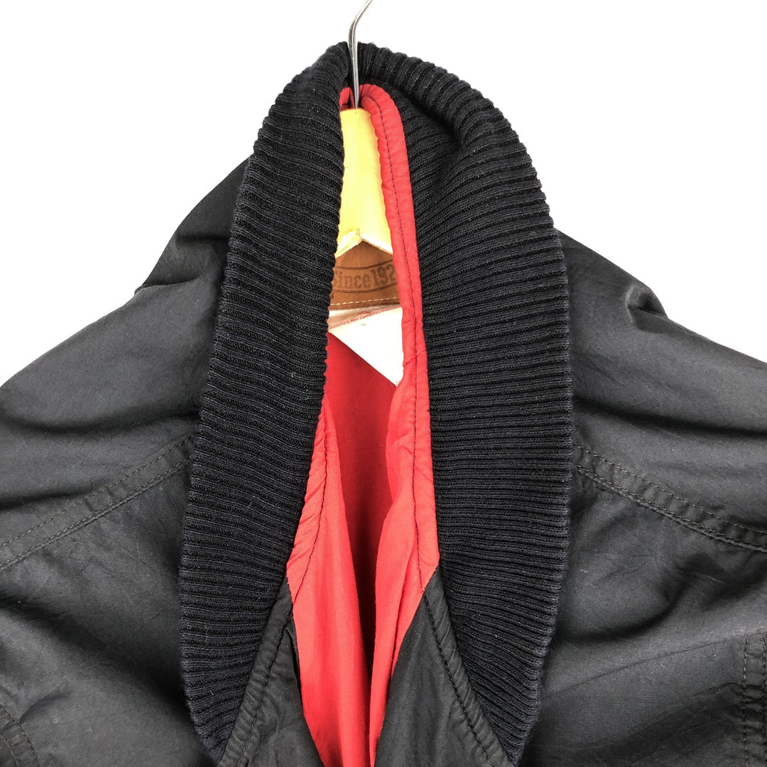 Mid-West Garment Co. Vintage Varsity Jacket, Made in Canada, Men's XL polyester black type Vintage Second Hand