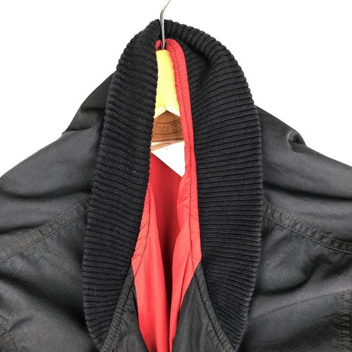 Mid-West Garment Co. Vintage Varsity Jacket, Made in Canada, Men's XL polyester black type Vintage Second Hand