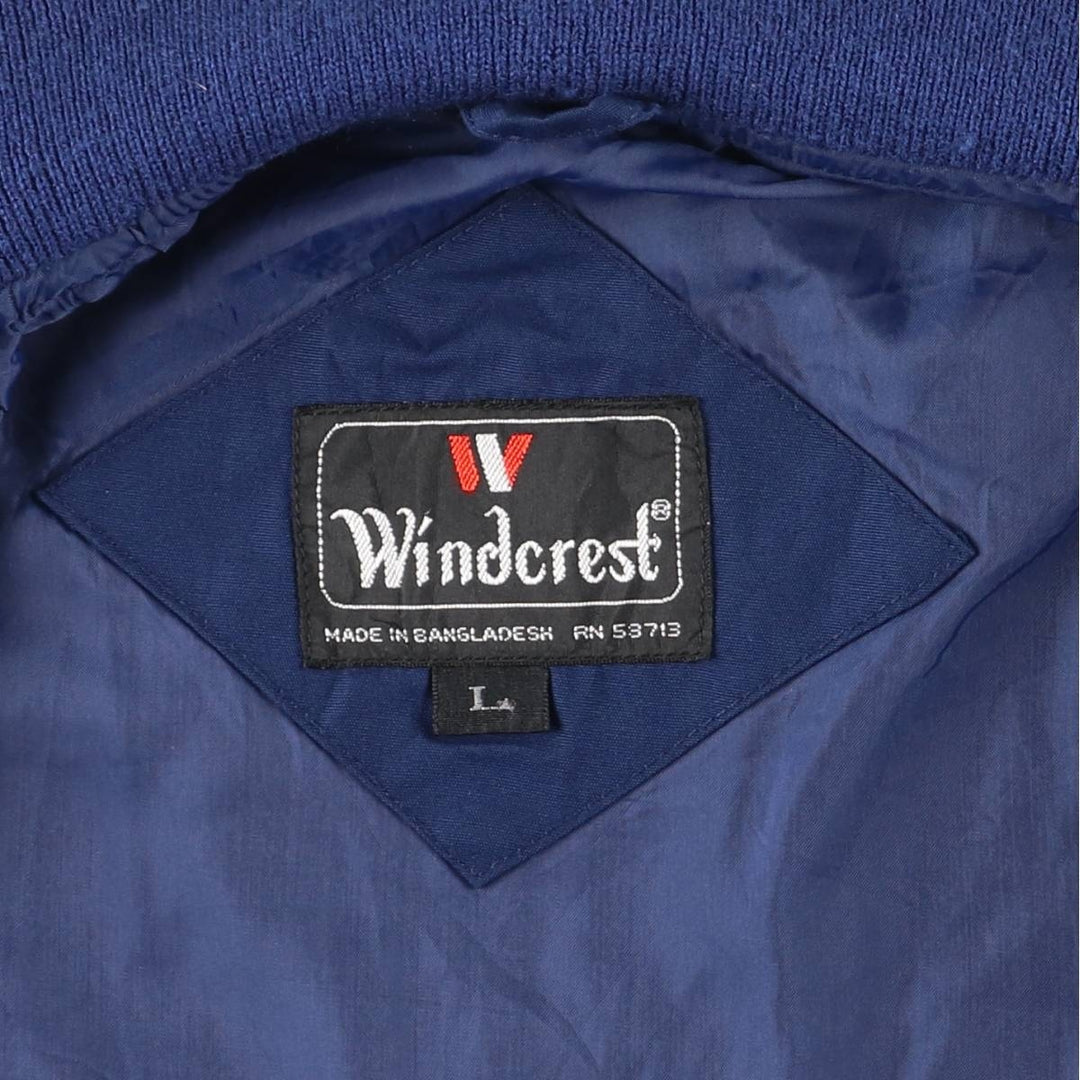 Windcrest Derby Jacket, Cup Shoulder Jacket, Men's Size L polyester navy blue type Vintage Second Hand