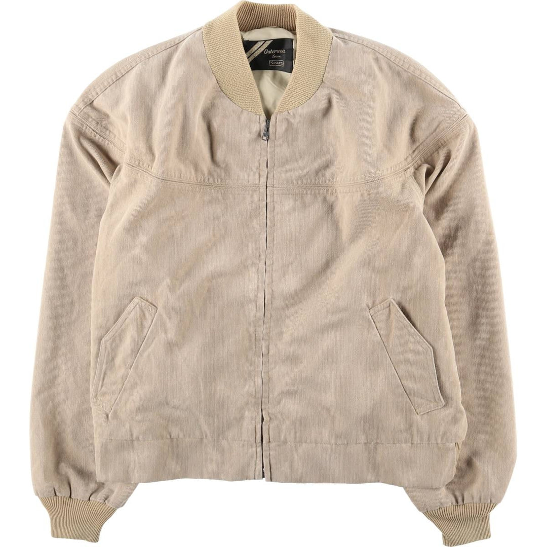 Vintage 1980'S Sears Corduroy Derby Jacket with Cup Shoulder Strap, Men's Size XL unclear Beige type Vintage Second Hand