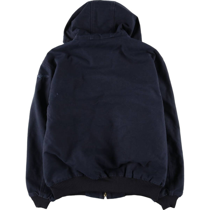 Carhartt Padded Active Jacket, Duck Full Zip Hoodie, Men's Size L cotton navy blue type Vintage Second Hand