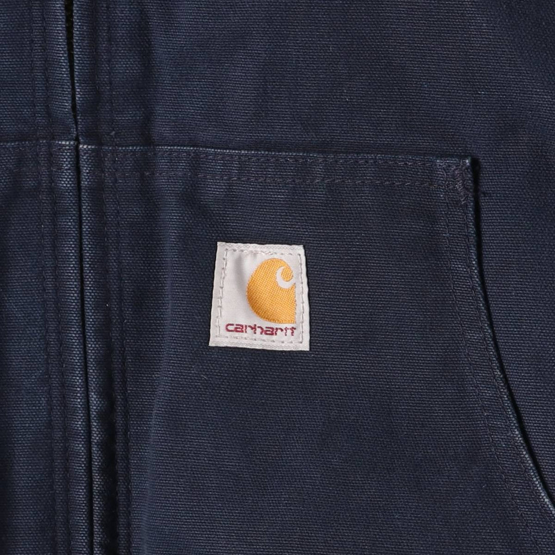 Carhartt Padded Active Jacket, Duck Full Zip Hoodie, Men's Size L cotton navy blue type Vintage Second Hand