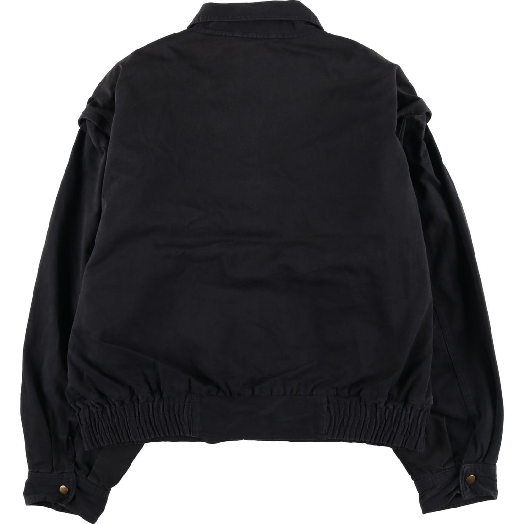 SPETTRO Collared Cotton Blouson, Men's Size L cotton black type Vintage Second Hand