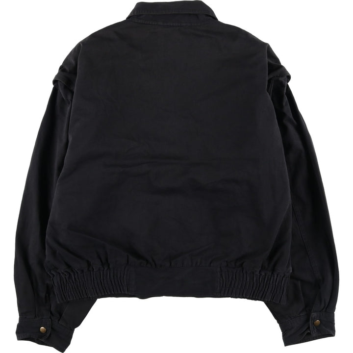 SPETTRO Collared Cotton Blouson, Men's Size L cotton black type Vintage Second Hand