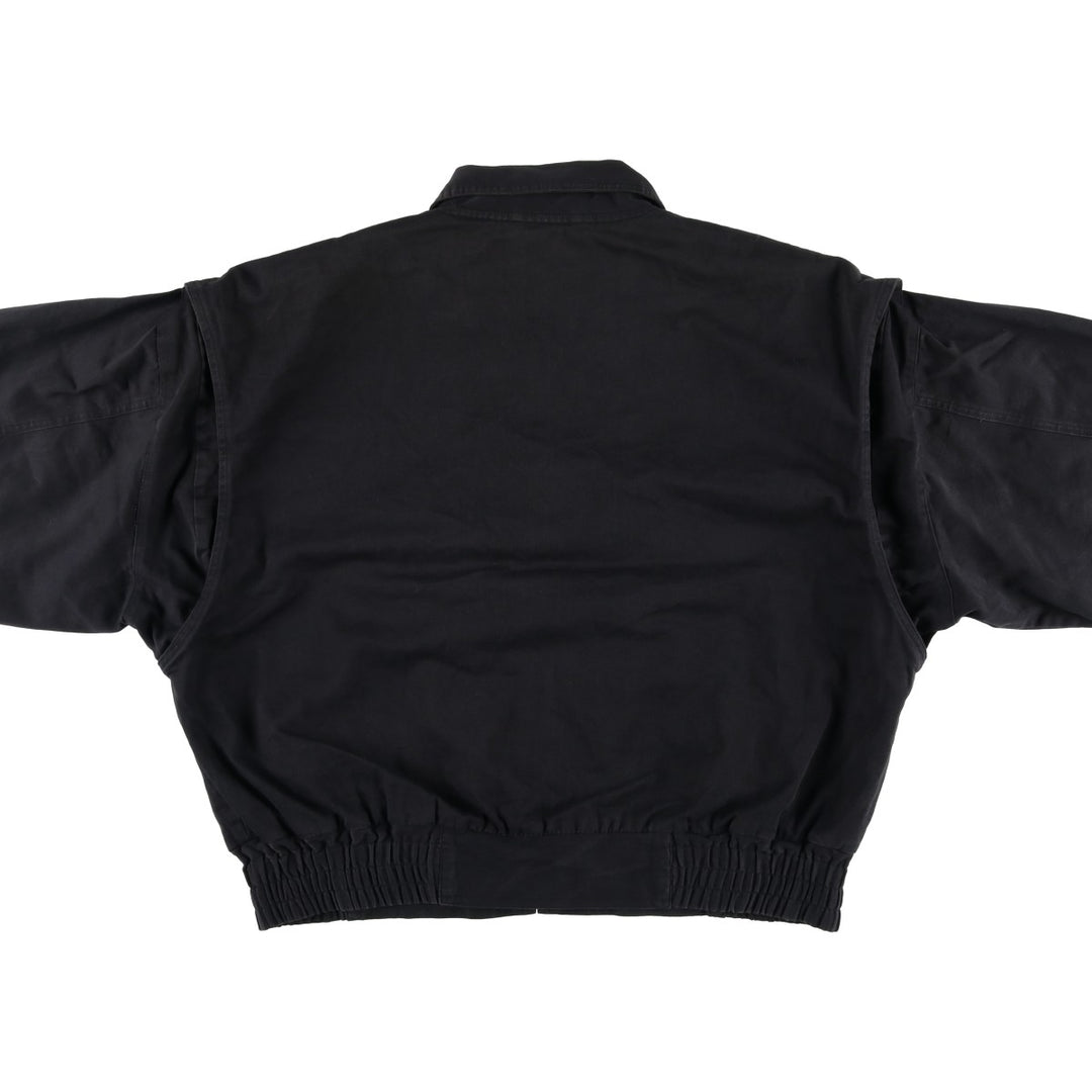 SPETTRO Collared Cotton Blouson, Men's Size L cotton black type Vintage Second Hand